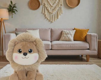 Peluche lion charmante, peluche douce, cadeau d'anniversaire pour enfants