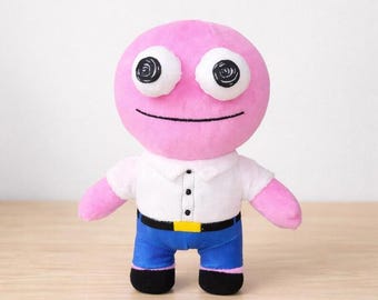 Peluche d'amis souriants, charmante poupée rose, peluches douces kawaii