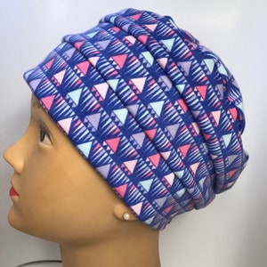 100% Cotton Adult Triangles on Blue Hat