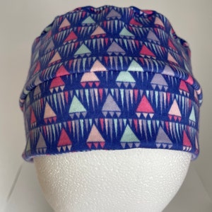 100% Cotton Child Triangles on Blue Hat