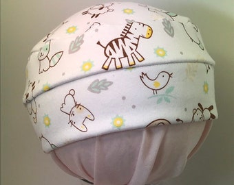 100% Cotton Toddler Brown Animals Hat