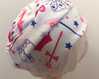 100% Cotton Toddler Pink & Purple Crowns Hat