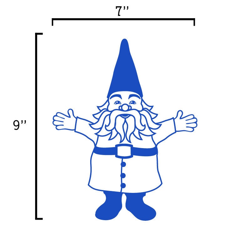 Rainbow gnomes wall decal set of five multicolor gnomes Etsy