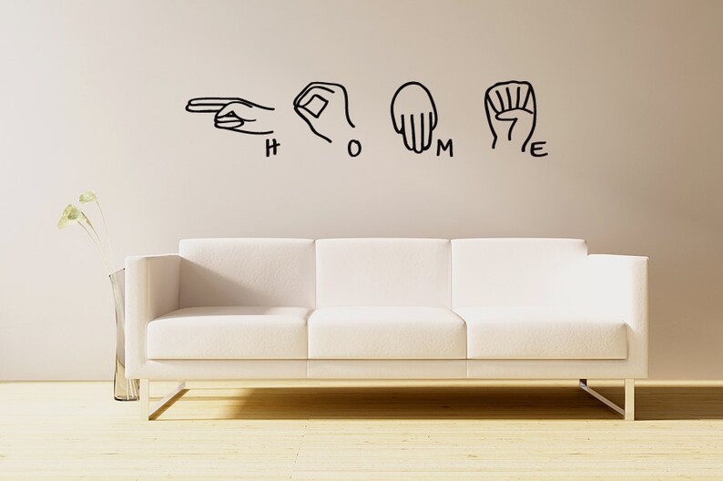 Sign Language Decal HOME Etsy