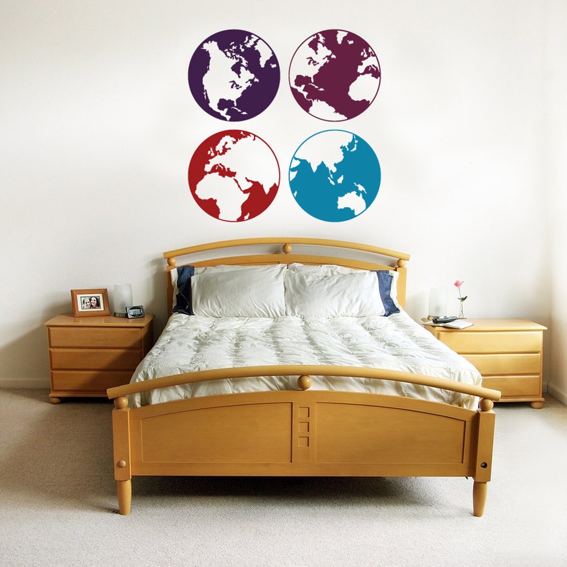 Globes wall decal LARGE size removable multiple globes Etsy