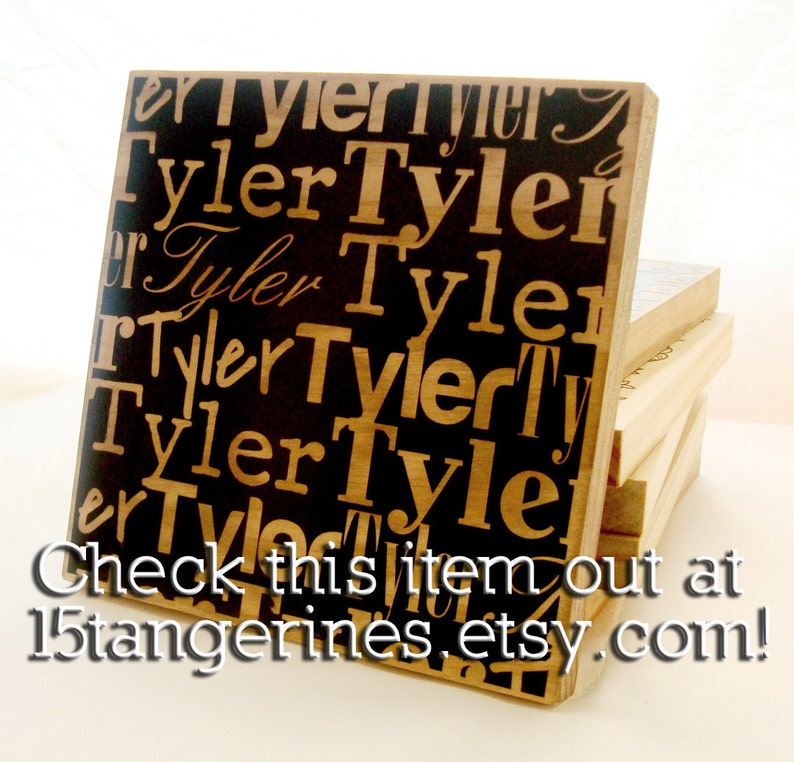 Custom typography name wall decal Name Wall decal
