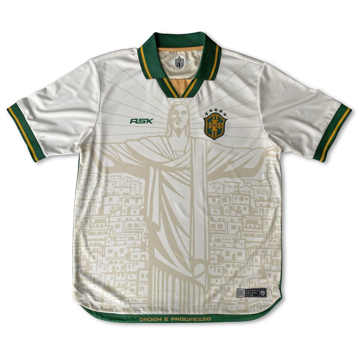 Maglia Calcio Brasile Special Edition Cristo Redentore - Nero, Manica Corta, Personalizzabile