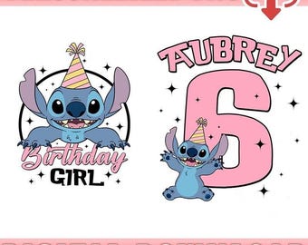 Cumpleaños de Stitch personalizado, PNG, Viaje familiar a juego, Cumpleaños de Stitch, Cumpleaños de Lilo y Stitch en Disneyland, Descarga digital