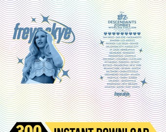 Descarga digital de Freya Skye de Disneyland, Gira Descendants Zombies Worlds Collide, Rise Of Red Png, Diseño de concierto, Festival de verano 2025