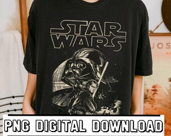 PNG de Star Wars vintage, PNG de Anakin Skywalker de edición limitada, PNG para fans de Star Wars, PNG de Jedi de Star Wars, descarga digital de Galaxy's Edge
