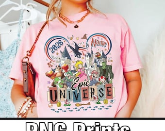 Personalisiertes episches Universum 2026 Png, Universal-Familienreise-Png, Ohnezahn Jurassic Park Parkorland Park Png, Universal Reise Png