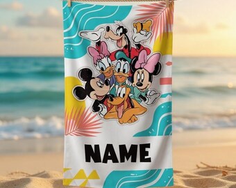 Toalla personalizada de Disneytrip Mickey n Friends Let's Cruise Line, Toalla personalizada Vacaciones en crucero familiar 2026, Disneymagic Wonder Fantasy Wish