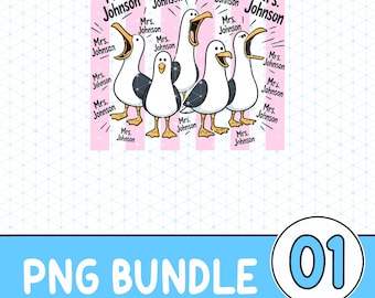 Custom Seagulls Teacher PNG Download, Funny Seagulls Teacher, Teacher Appreciation, Funny Personalized Teacher Nemo Design Download