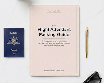 Flight Attendant Packing Guide | Carry-On Packing Tips | Travel Packing Checklist | Cabin Crew Secrets | Digital Download Instant PDF +Bonus