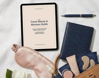Travel Beauty Skincare Guide | In-Flight Skincare Routine | Hair Care Tips | Flight Attendant Beauty Secrets | Digital Download PDF