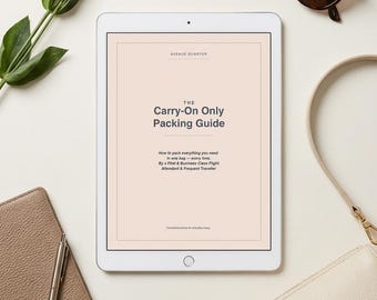 Carry-On Only Packing Guide | How to Pack 7 Days in One Bag | Flight Attendant Tips | Digital Download | Travel Checklist |Minimalist Travel