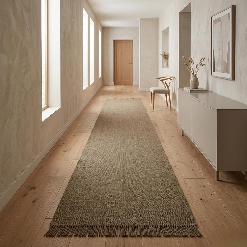 Green Solid Pattern Rug Modern Minimalist Green Durrie Rug | Solid Color Handwoven Kilim | Boho ...