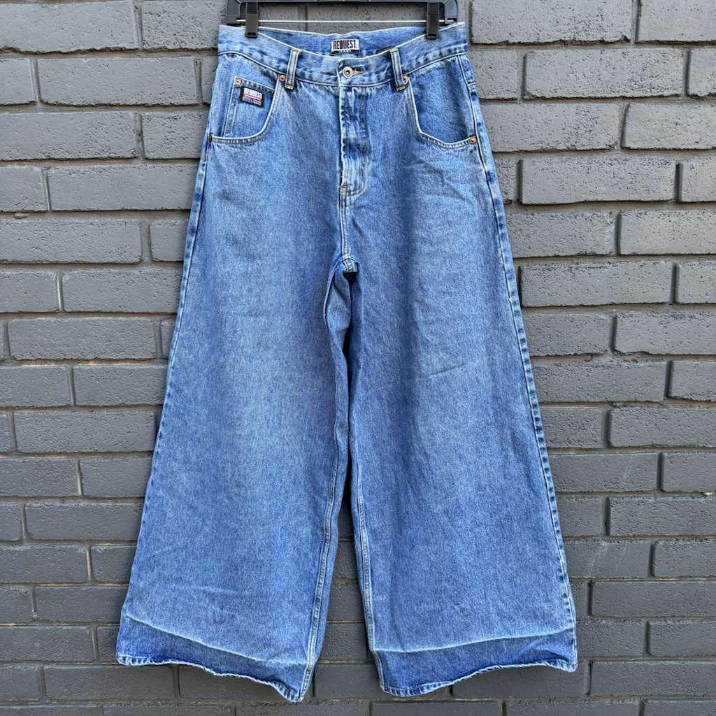 80s Wide Leg Jeans - Etsy