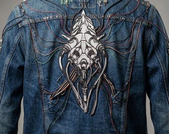 Cyberpunk Biomechanical Back Patch