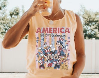4th of July Disney Family Shirt, Mickey & Friends Shirt, Disney Trip Shirt, Disney 4th of July Shirt, 4th of July Mickey and Friends