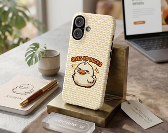 Grumpy Duck Phone Case | Sarcastic "Gives No Ducks" Cover (iPhone, Samsung)