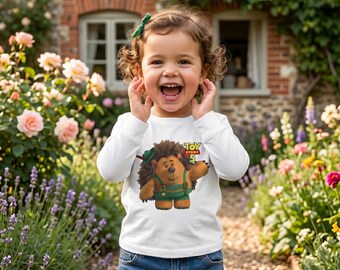 T-shirt à manches longues pour tout-petit hérisson | Chemise animée pour enfants