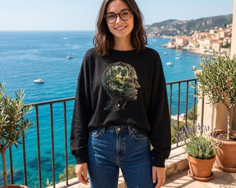 Mind Ecology T-Shirt | Nature Landscape Head Design, Mindful Eco Quote Tee