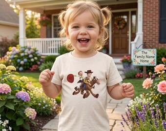 T-shirt pour tout-petits personnages de cow-boy | Chemise Woody Jessie Bullseye