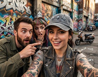 Unisex Embroidered Skulls Roses Distressed Baseball Cap | Gothic Floral Streetwear Dad Hat