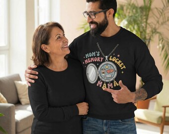 Mom's Memory Locket Sweatshirt | Celestial Tarot Mama Crewneck