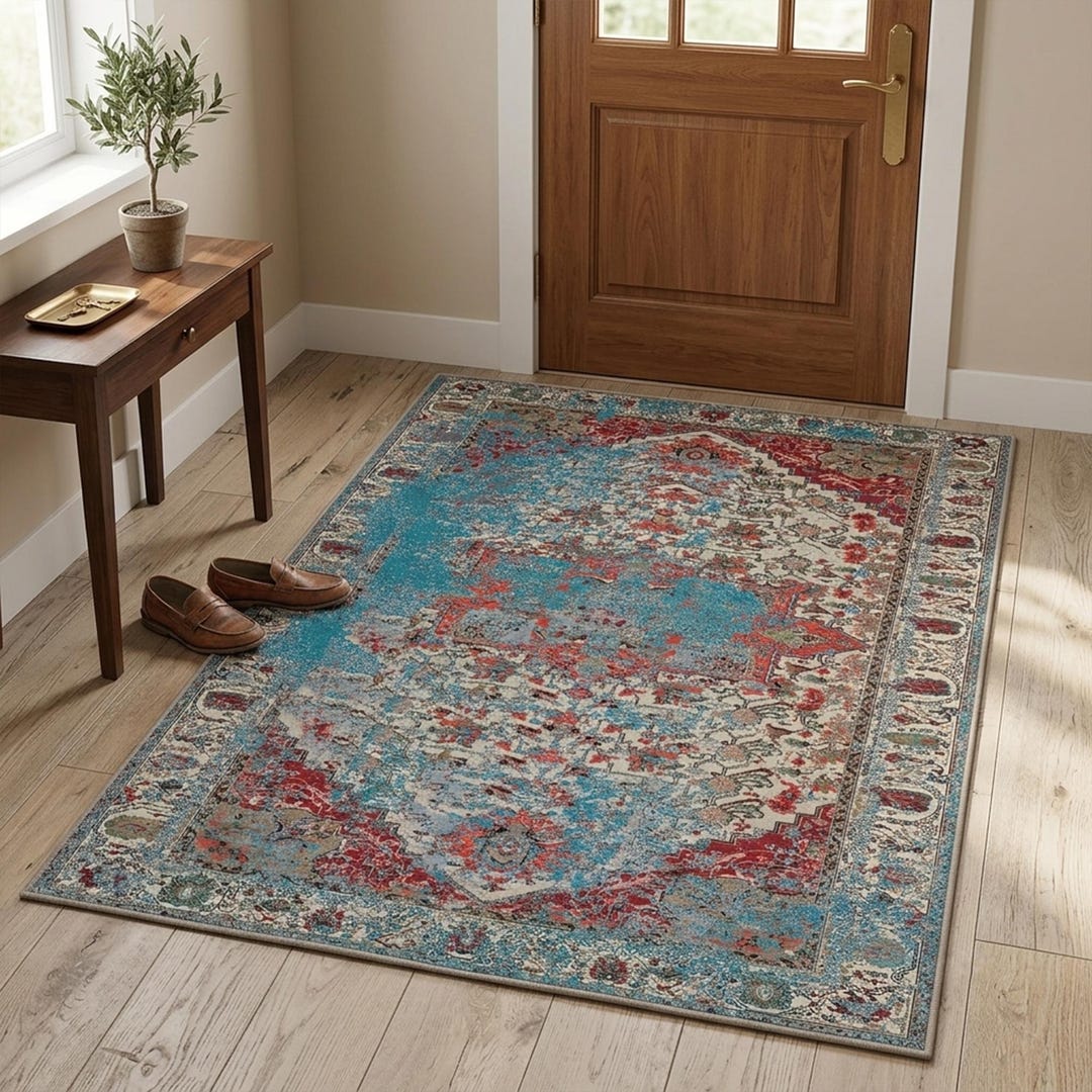 Oriental Area Rug for Farmhouse Turkish Style Boho Living Room Decor ...