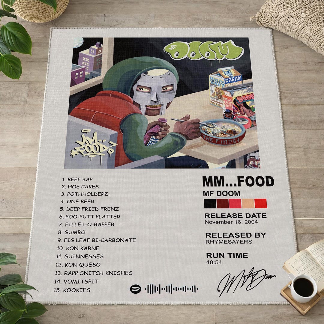 Foid Raper MF Doom MM..FOOD Album Cover Rug, Hip Hop Rapper Fan Decor - Etsy