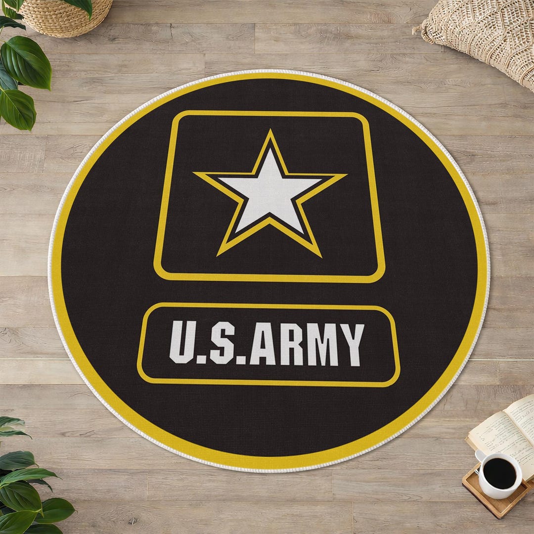 Round Rug Army United States Army Star Rug, Round Patriotic Carpet, American Eagle Rug ...