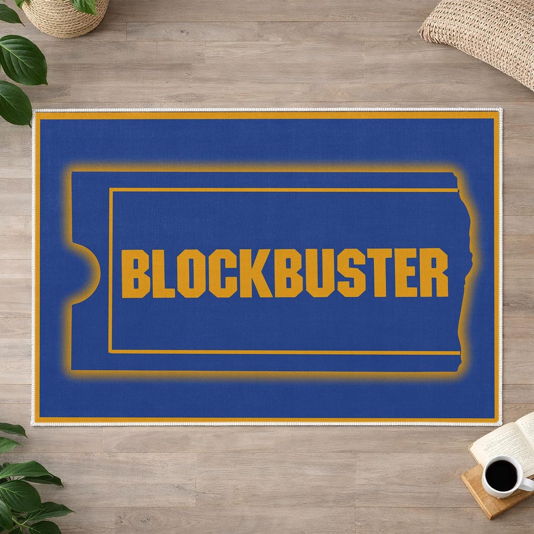 Blockbuster Video Store Rug Blockbuster VHS Rug, 80s 90s Nostalgic Movie Carpet, Video Tape Mat - Etsy
