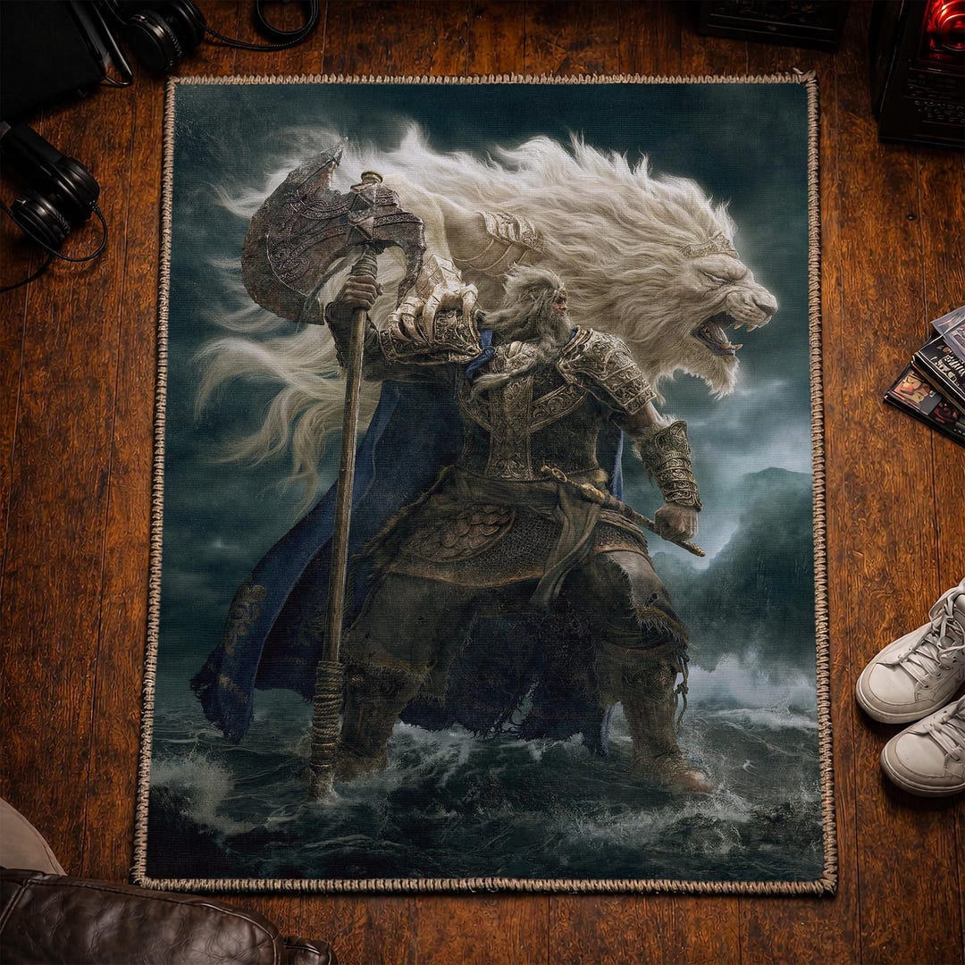 Elden Ring Rug for Gaming Room, Popular Mythological Video Game Carpet ...