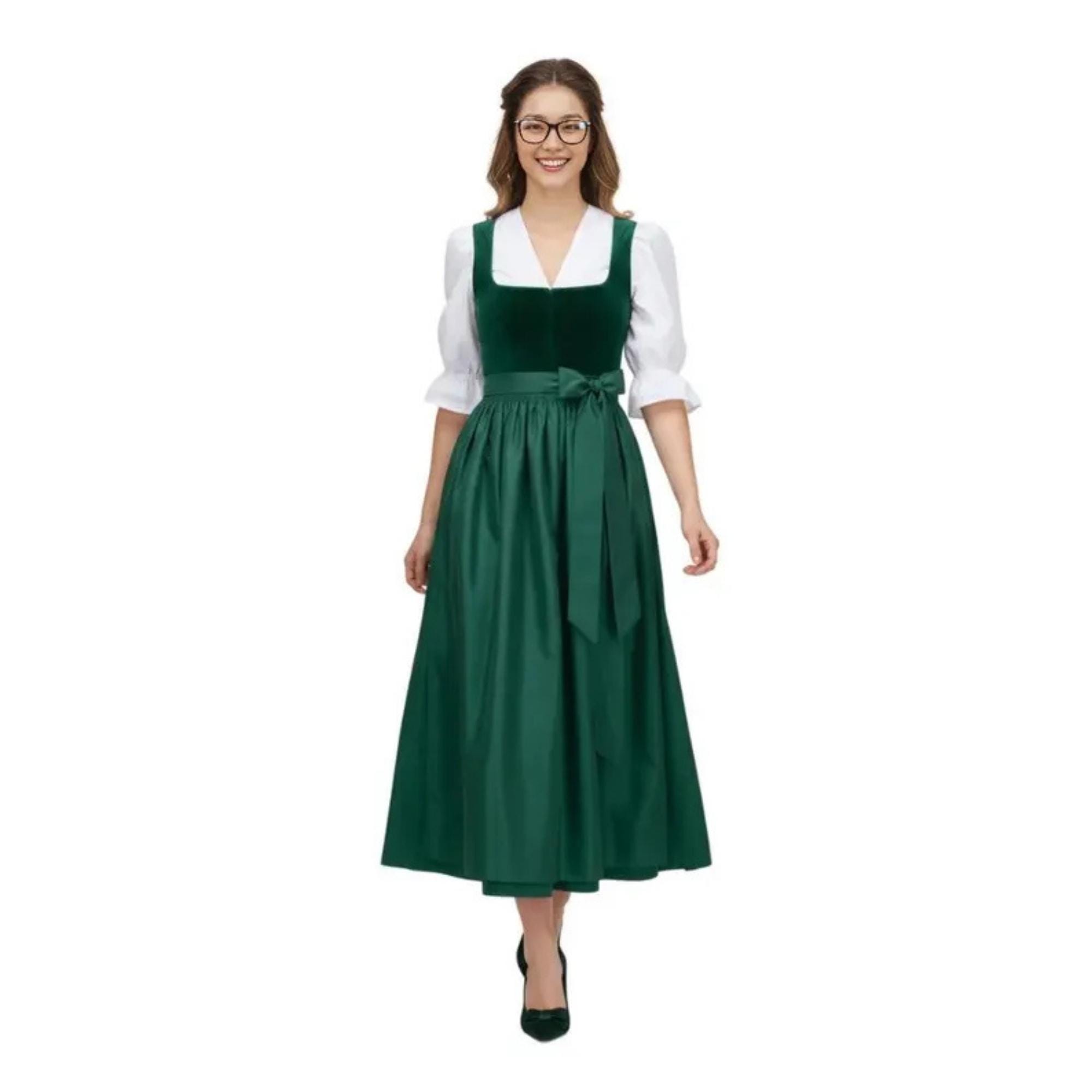 high neck green maxi dress Emerald Green Round Neck Long Sleeve Maxi Dress Small