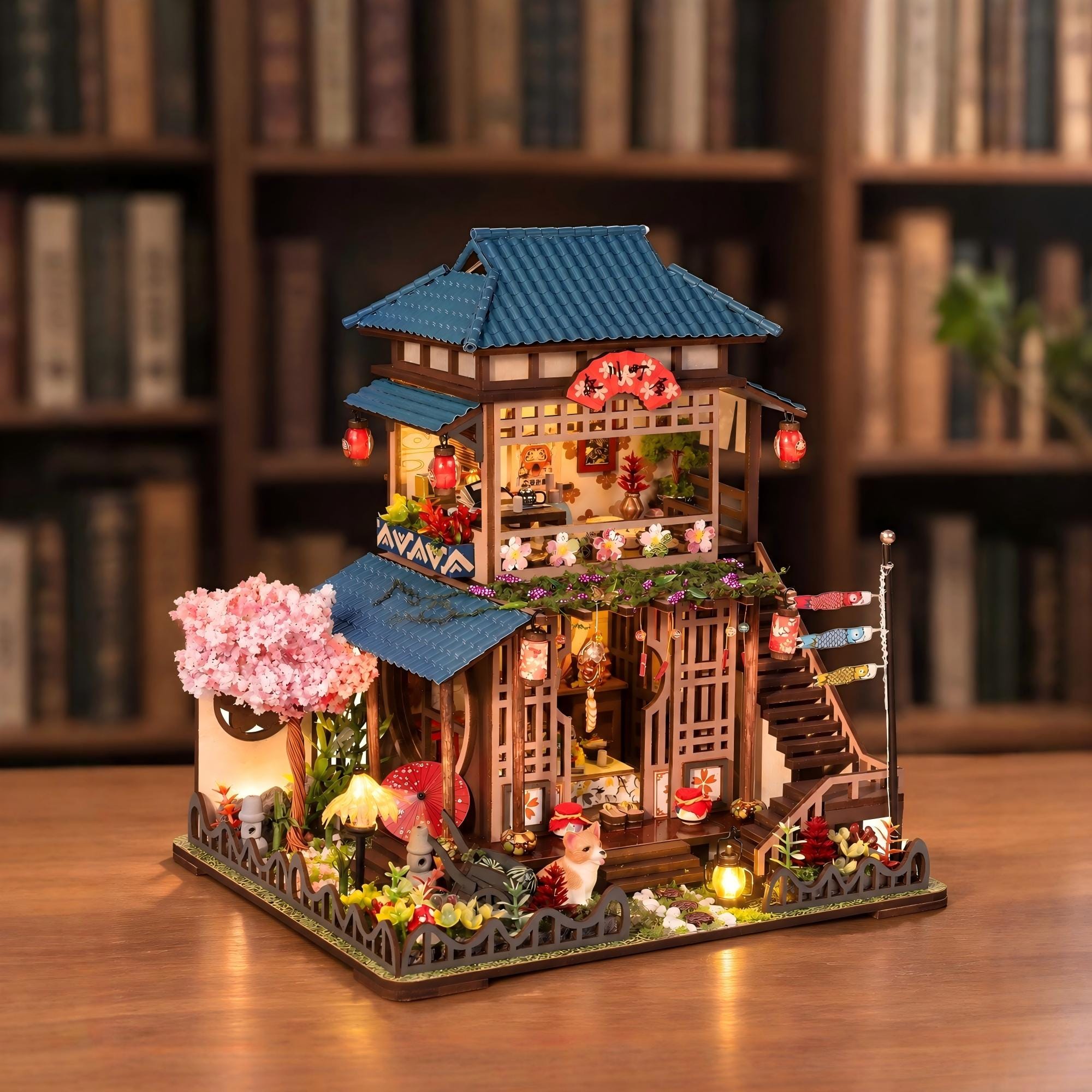 Japan wood dollhouse kit - Etsy 日本