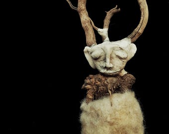 Roots dreamer.. magic being from old forest.. little creature for altar..