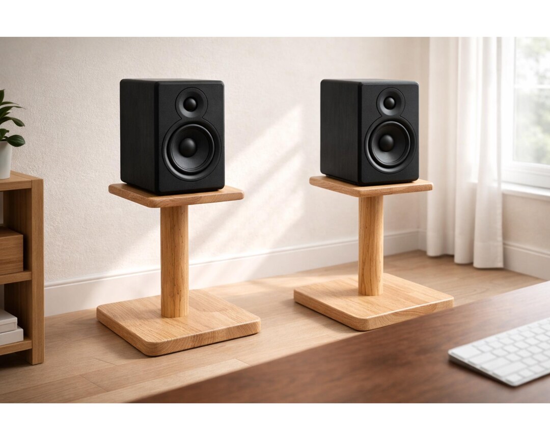 Hi Fi Riser Solid Wood Speaker Stand | Studio Monitor Desk Riser, Hifi Audio ...