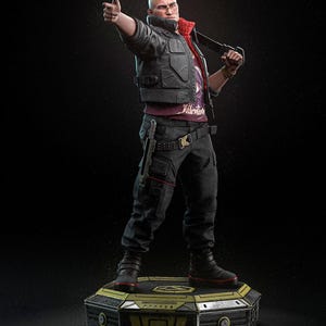Cyberpunk 2077 – Jackie Welles | Street Legend Fury STL Statue | 3D Print Model | Digital STL File