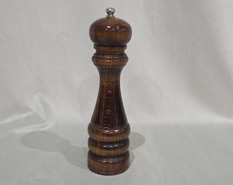 Vintage-Pfeffermühle aus Holz – Große manuelle Pfeffermühle – Rustikales Küchenutensil – Vintage-Küchendekoration – Pfeffermühle aus Holz