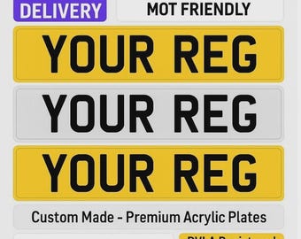 UK Road Legal Number Plates – Custom Made Acrylic, DVLA Compliant Supplier