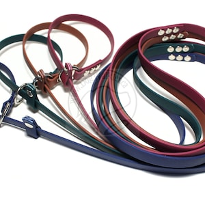 English Style Slip Lead - Thin Biothane Leash - 30+ Colours - 1/2&quot;(12mm) wide - Speciality Dog Leash - Vegan - Handmade for You