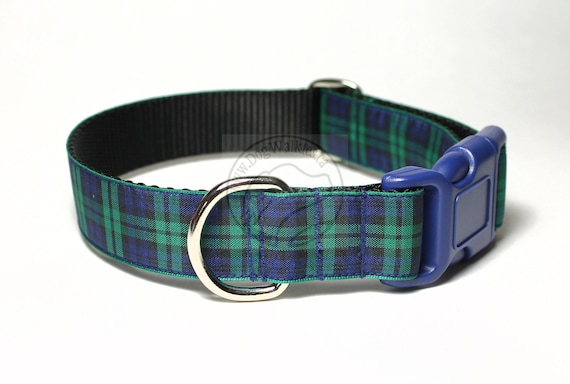 black watch tartan dog collar
