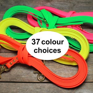 Long Line Training Leash - Biothane in 30+ Colours of Long Leash - 1/2" (12mm) wide - Recall lead - Waterproof - Handmade - Vegan Leather