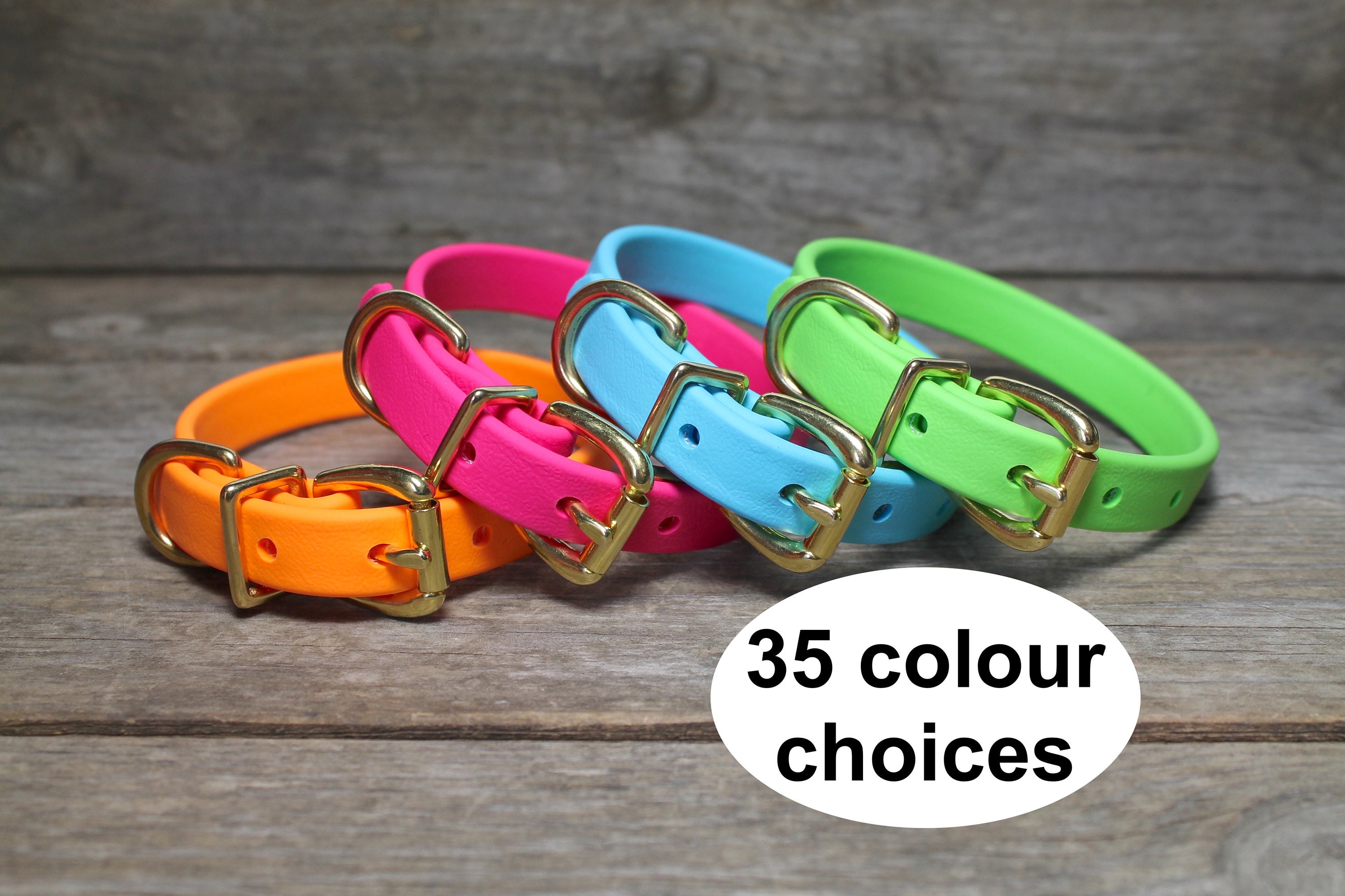 1.5 Colored Dog Collar HARDWARE KITS 6 Color Choice buckle-slide-D ring