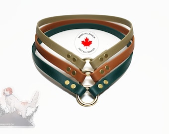Waterproof Biothane Dog Tag Collar: Thin Vegan Leather Alternative, Simplistic
