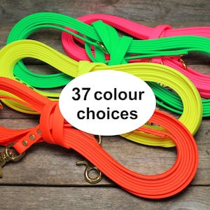Biothane Long Line Training Leash: Waterproof Recall Lead, 12mm wide, Handmade, All Coours
