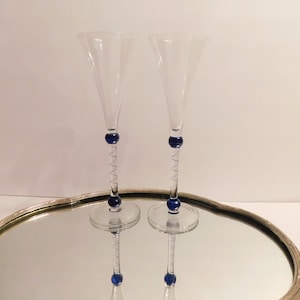 Martini & Rossi Asti Pair Of Champagne Flutes, 2000 Millennium Limited Edition, Appear Unused, A+ Condition