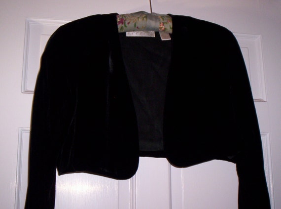 Dana Buchman Dress 2pc. Black Silk Tank Dress & V… - image 2